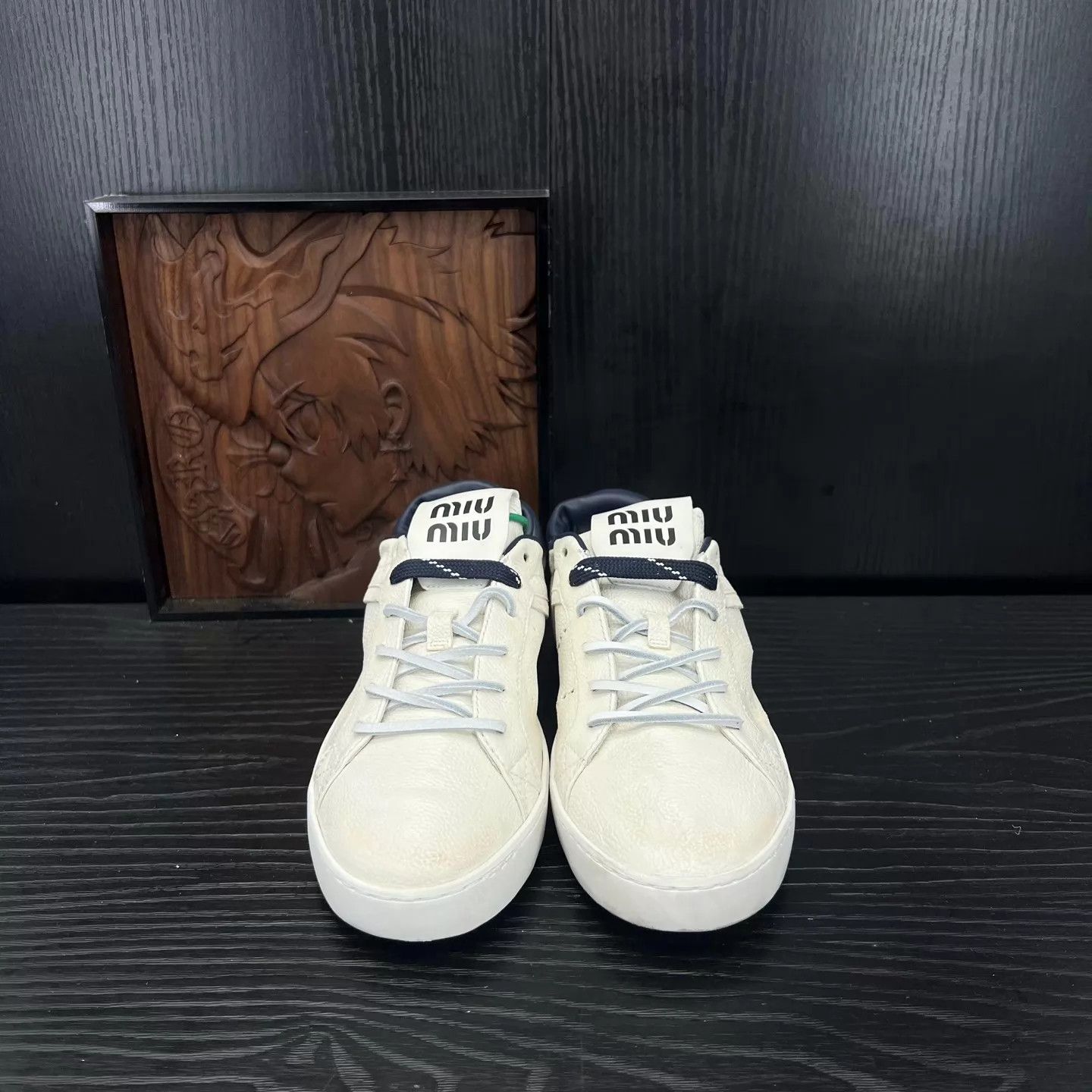 Miu Miu MIU MIU Deco Distressed White Sneakers 37 Size US 6.5 / IT 36.5 - 6 Thumbnail