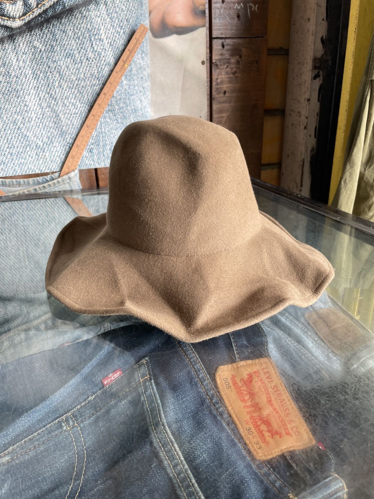 Vintage Rabbit Fur Lapin Fedora Brown Size 57 7 1/8 Made In Italy Size ONE SIZE - 1 Thumbnail