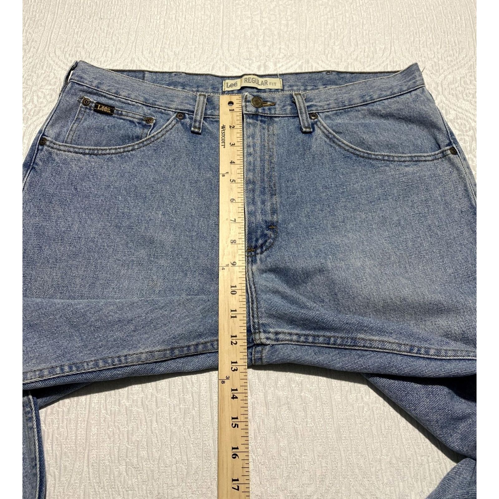 Lee Lee Jeans Mens Regular Fit Straight Leg Denim Casual Pants 36x30 Blue 5-Pocket Logo Classic Slim? (Correction: keep accurate) Size US 36 / EU 52 - 7 Thumbnail