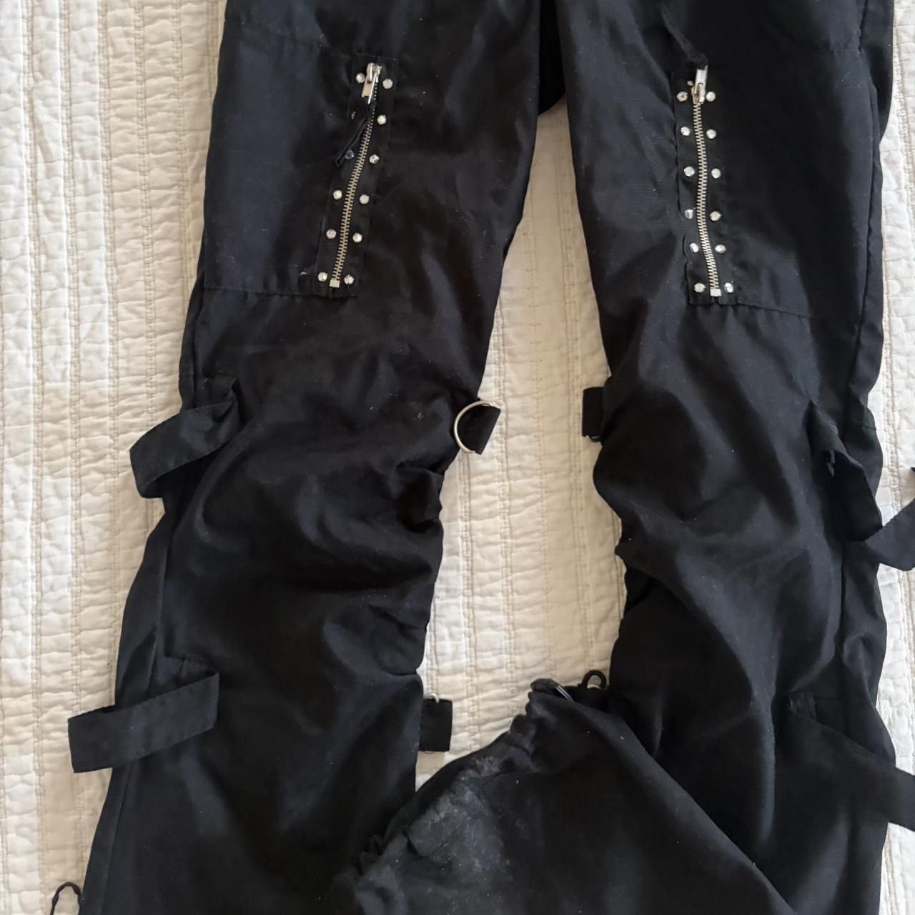 Japanese Brand Y2K Low-Waisted Bondage Cargo Pants Size 24" / US 00 / IT 34 - 4 Thumbnail