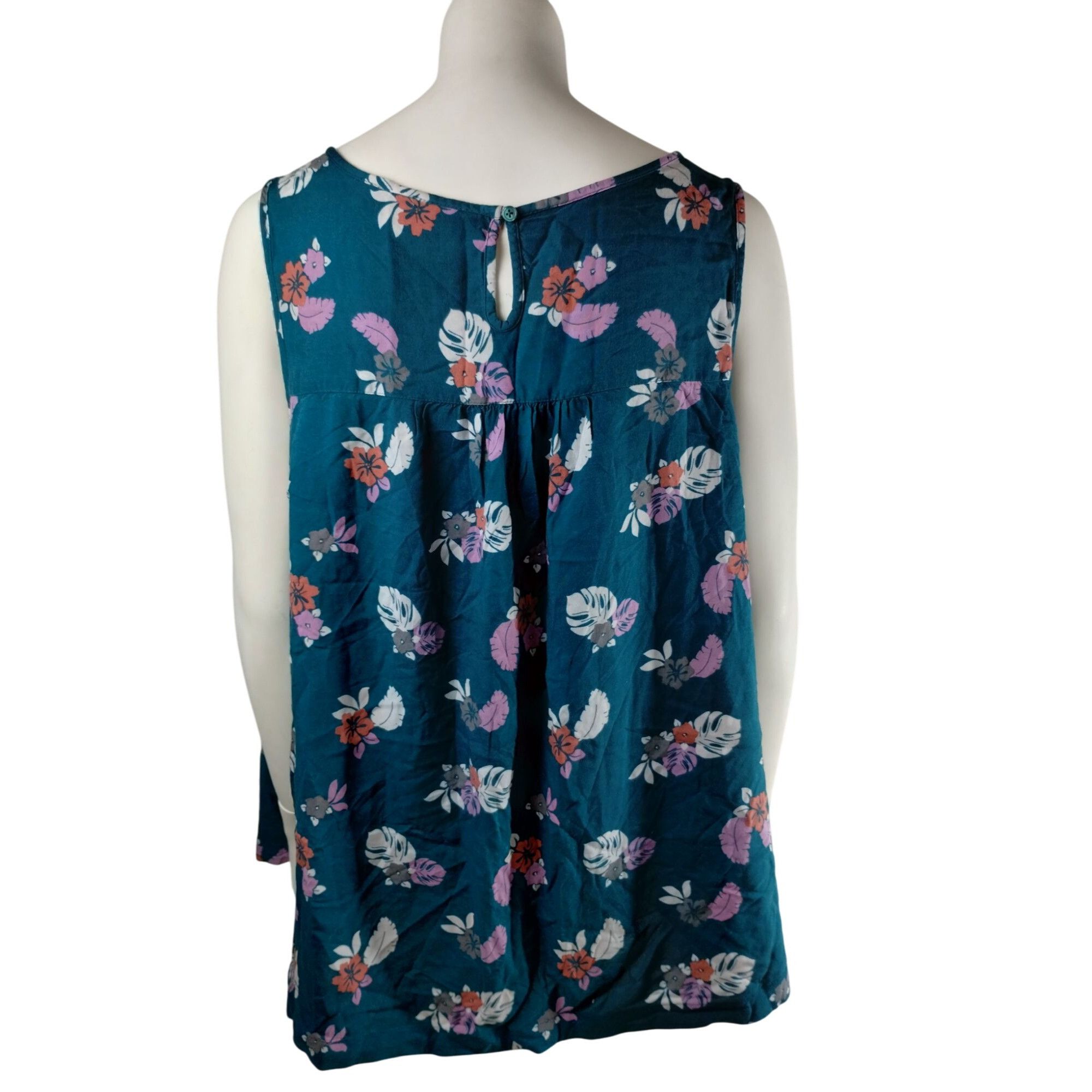 Other Evri Womens 3X Plus Size Floral Print Blue Rayon Sleeveless Size 3XL / US 20-22 - 2 Thumbnail