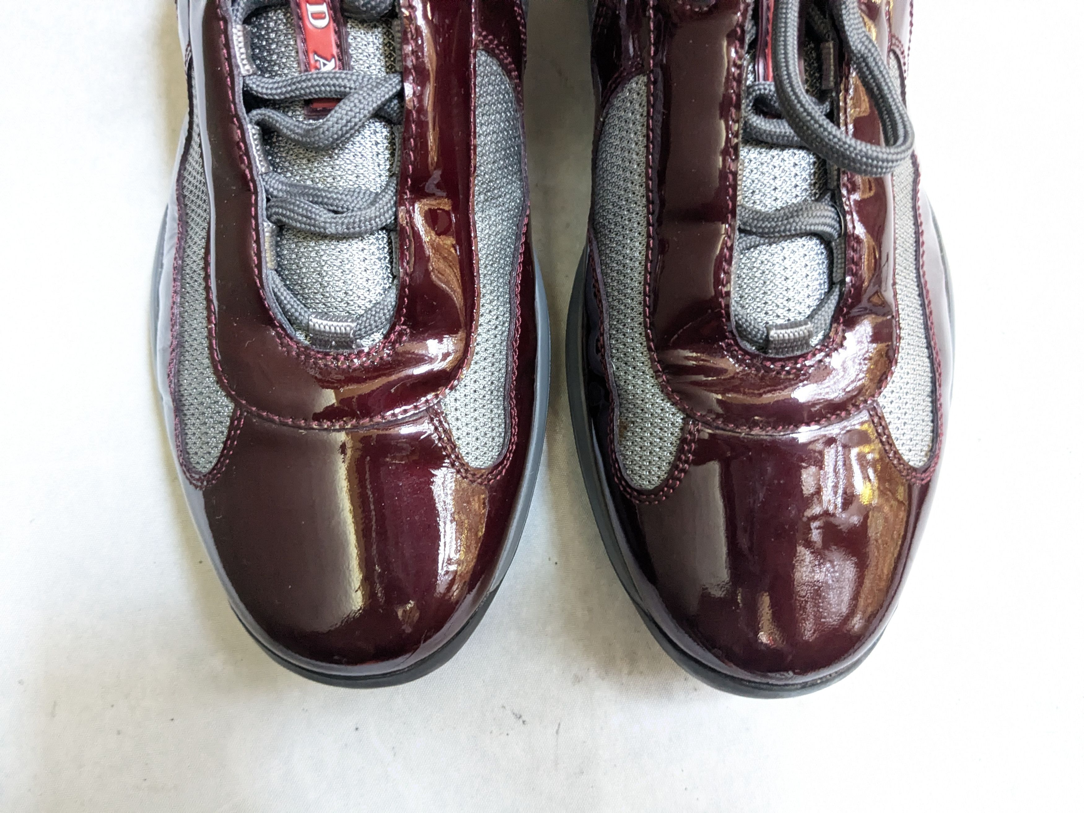 Prada Prada America's Cup Sneakers Burgundy Patent Leather 10.5 Size US 10.5 / EU 43-44 - 7 Thumbnail
