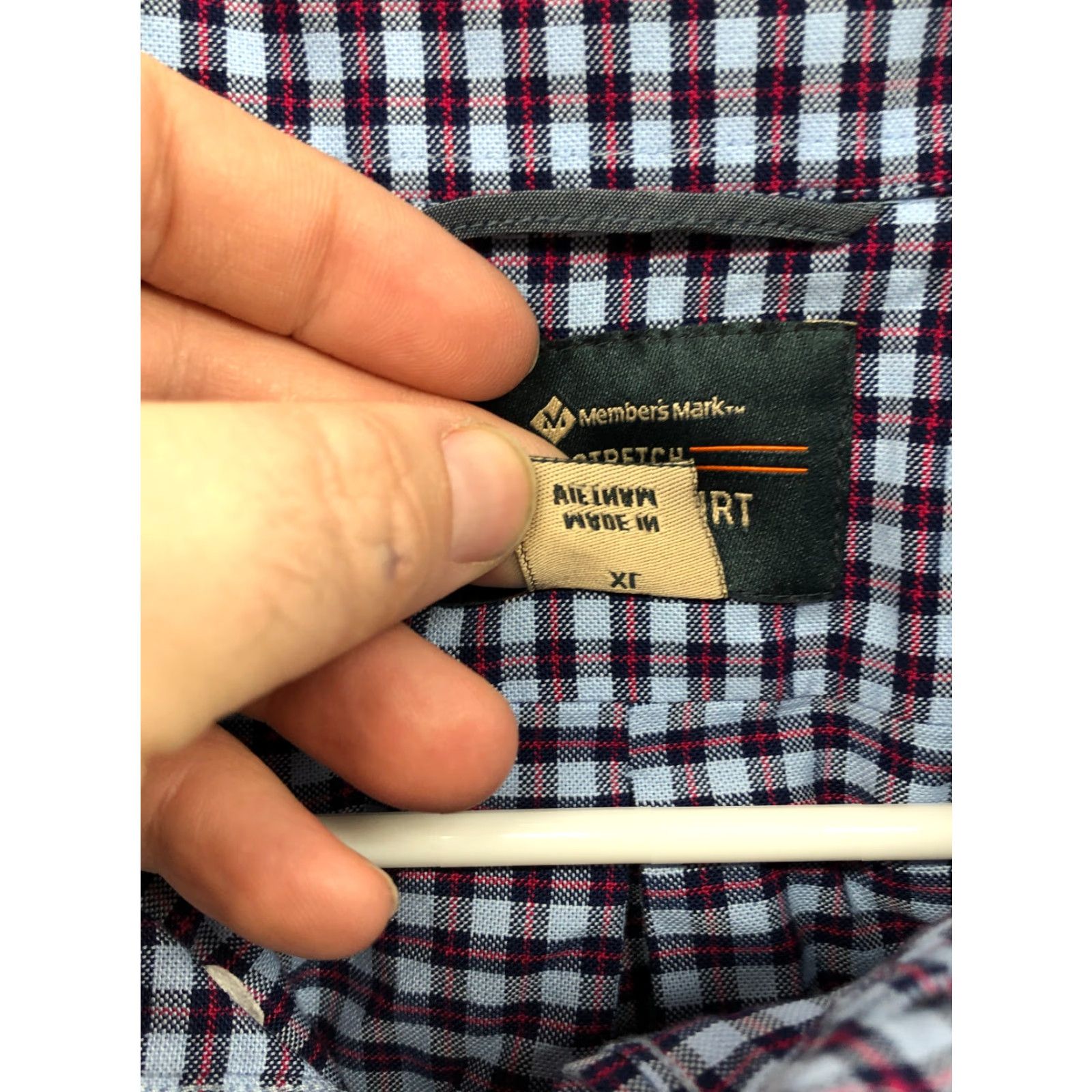 Vintage Member's Mark Shirt XL Mens Blue Plaid Long Sleeve Button-Down Collar Shirt Size US XL / EU 56 / 4 - 7 Thumbnail