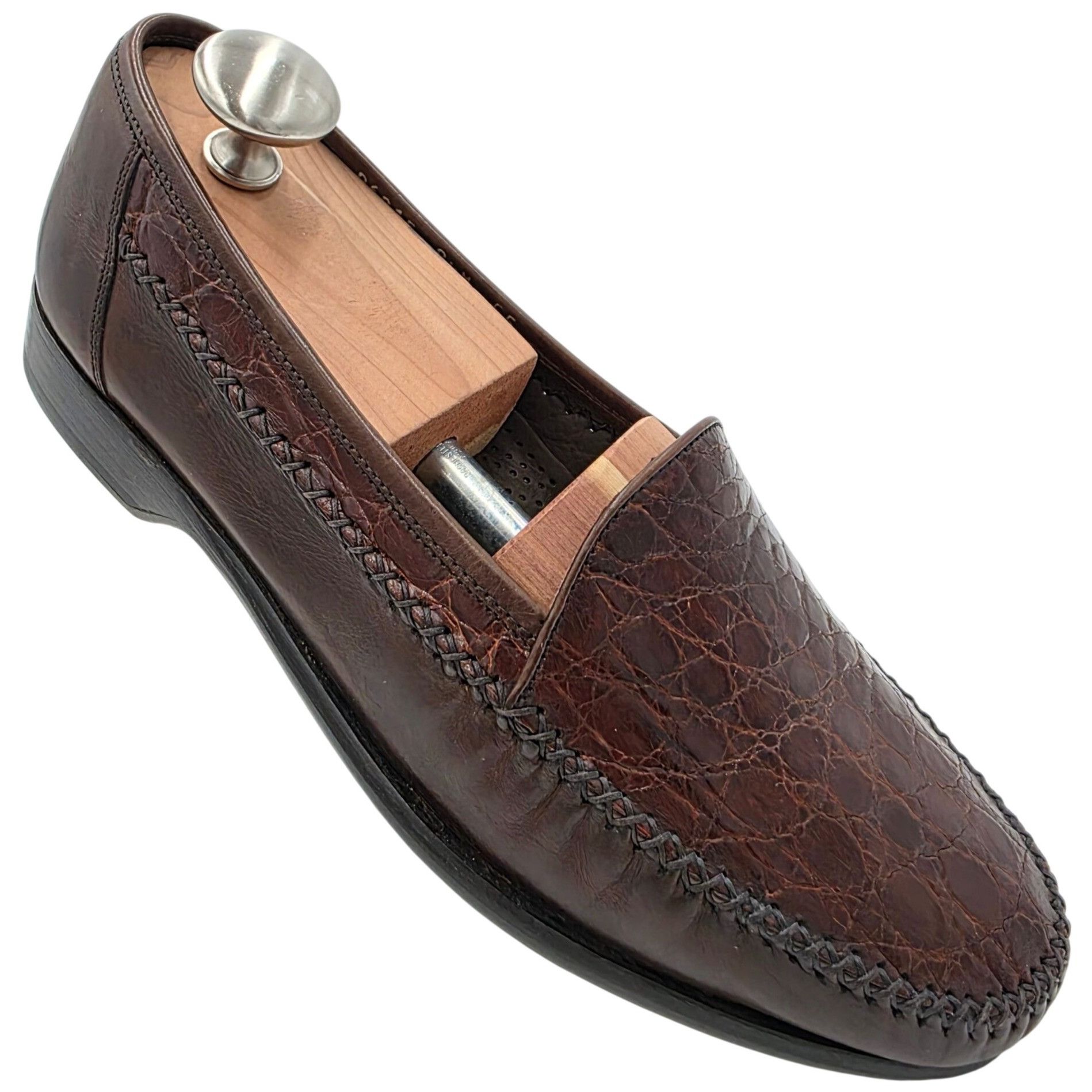 Bragano Worn once? Vintage Bragano Exotic Alligator Italy Loafer 8.5 Size US 8.5 / EU 41-42 - 1 Thumbnail
