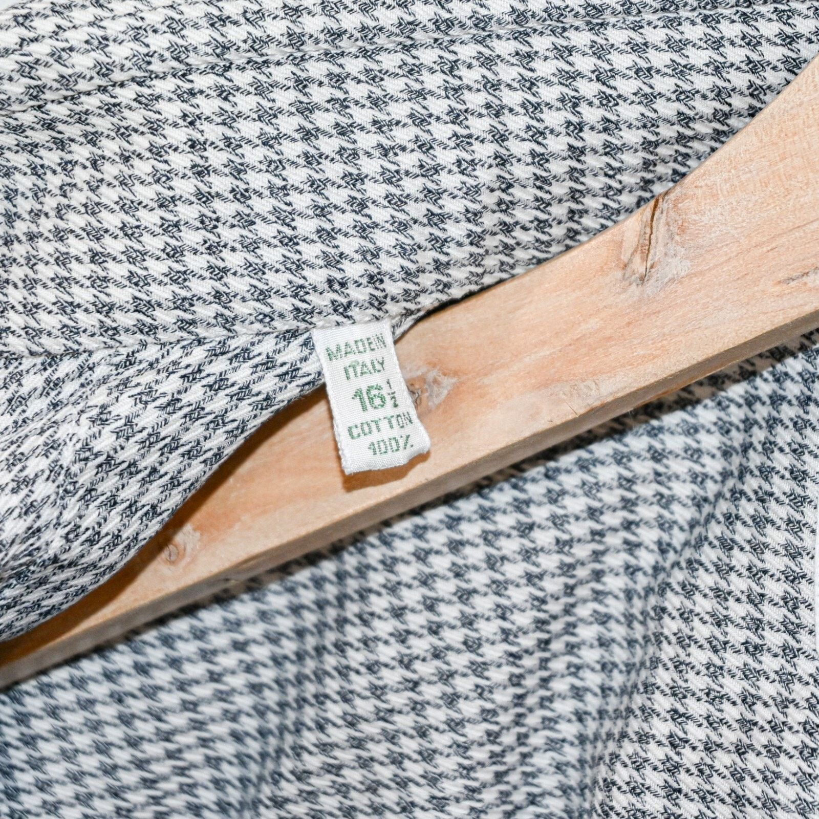 Luigi Borrelli Borrelli Napoli Hand Made Button up Dress shirt Houndstooth Size US L / EU 52-54 / 3 - 5 Thumbnail