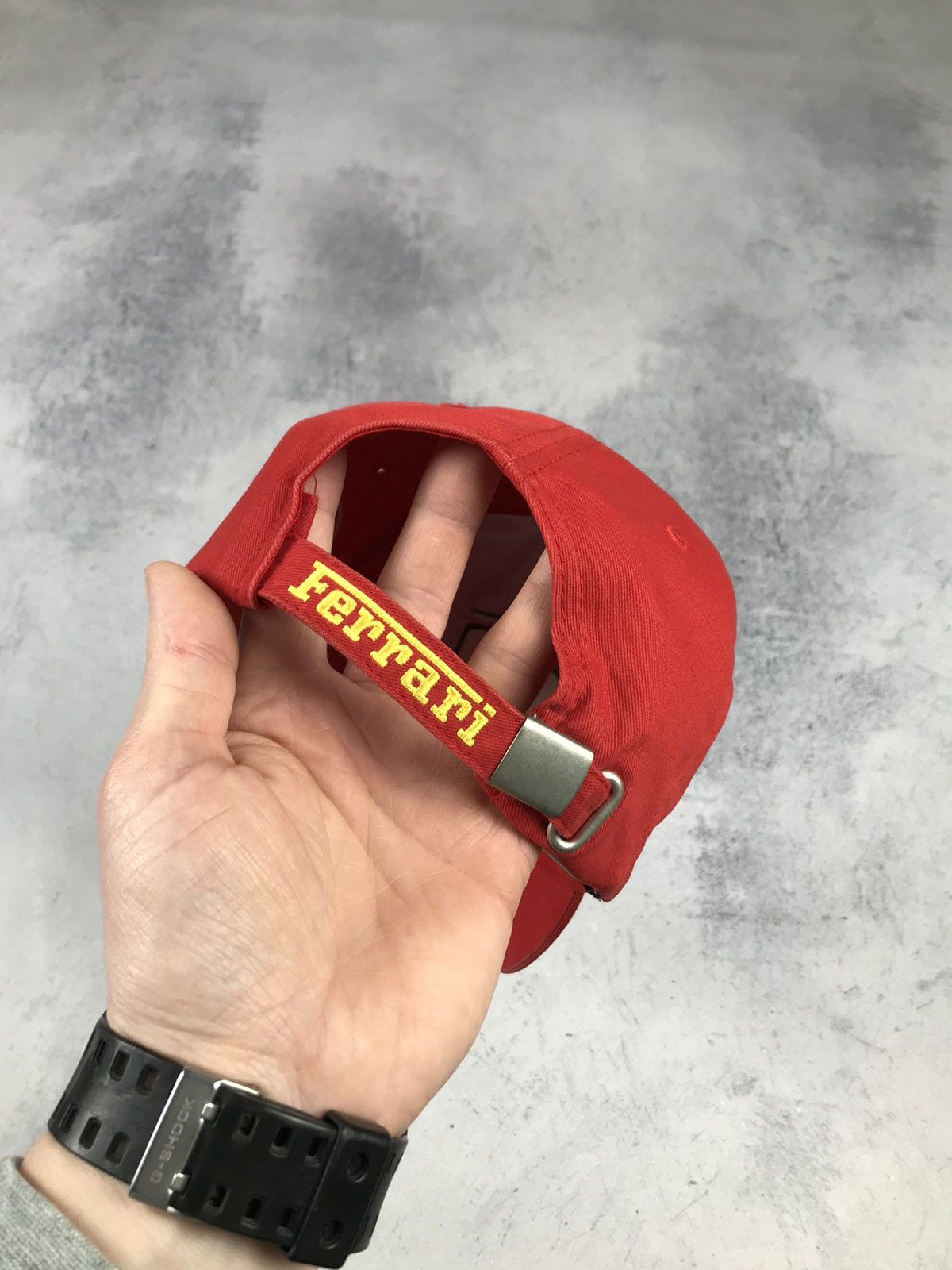 Ferrari × Vintage Vintage Ferrari Shell Helix Cap 90's Red Racing Cap Official Size ONE SIZE - 7 Thumbnail
