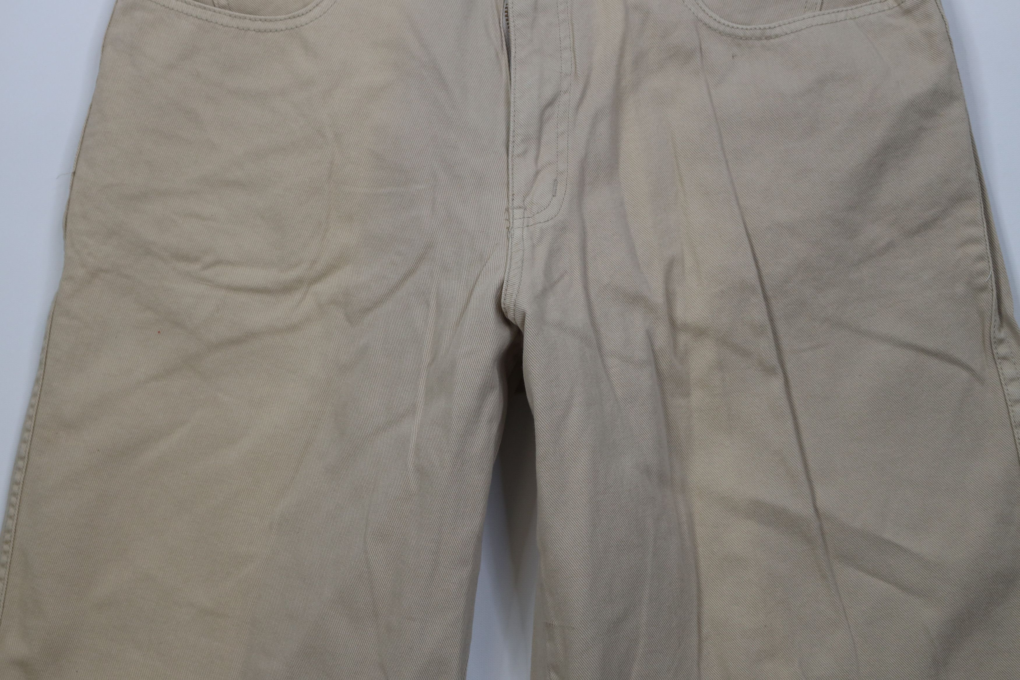 Vintage Deadstock Vintage 90s Paco Denim Jean Shorts Beige Cotton Size US 33 - 3 Thumbnail