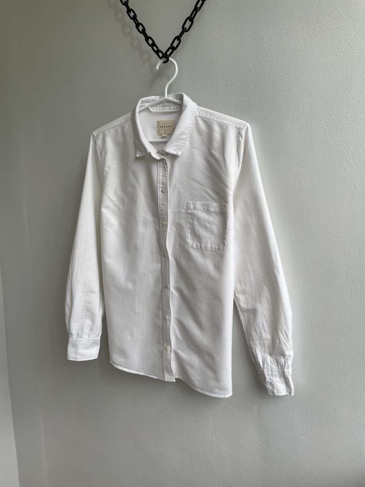 Sezane Sezane Button Up Shirt White Cotton Size 42 ( M ) Size M / US 6-8 / IT 42-44 - 2 Thumbnail