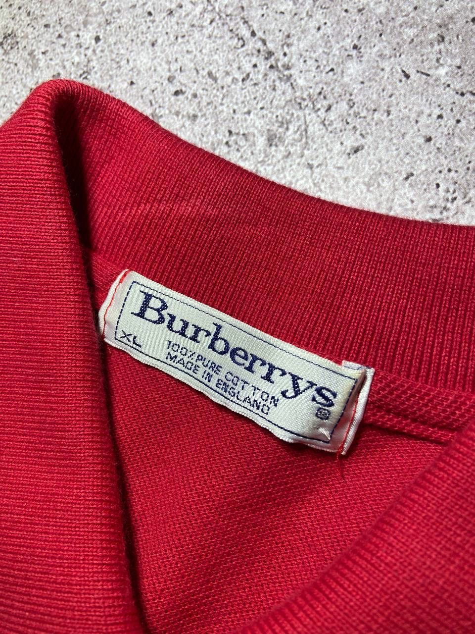 Burberry × Vintage Vintage Burberry Red Polo T-shirt Luxury Embroidered Logo Size US XL / EU 56 / 4 - 6 Thumbnail