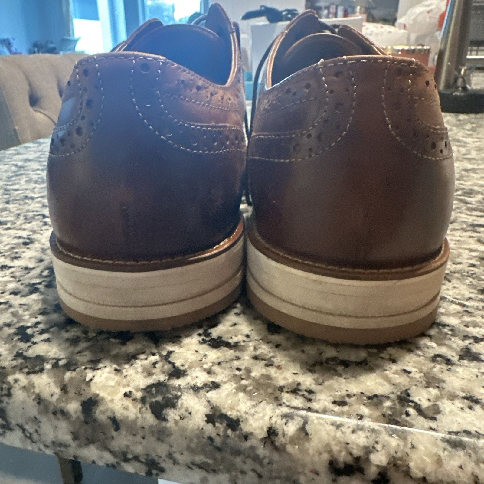 Steve Madden Steve Madden Mens Size 12 Brown Leather Derb Dress Shoes Size US 12 / EU 45 - 6 Thumbnail
