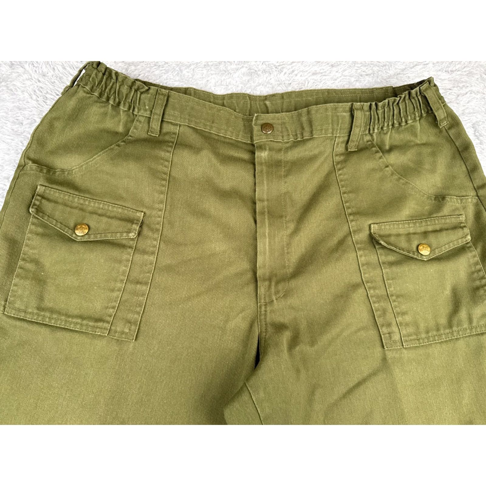 Vintage VINTAGE Boy Scouts Pants Men 40 Green Cargo Official Uniform Twill Cotton 40x29 Mens Cargo Twill Green 40x29 Pants Scouting Size US 40 / EU 56 - 4 Thumbnail
