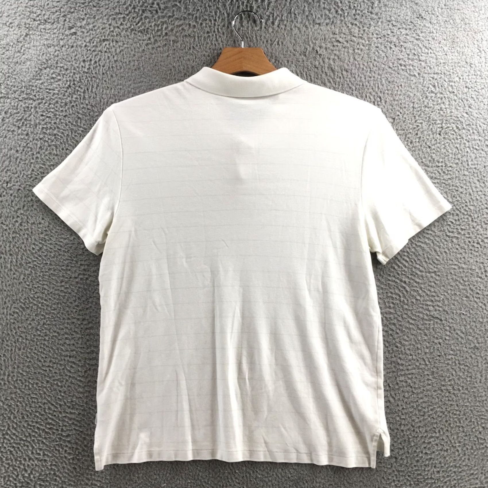 Calvin Klein Calvin Klein Polo Shirt Mens XL White Stripe Cotton Short Sleeve Collared Casual Size US XL / EU 56 / 4 - 7 Thumbnail