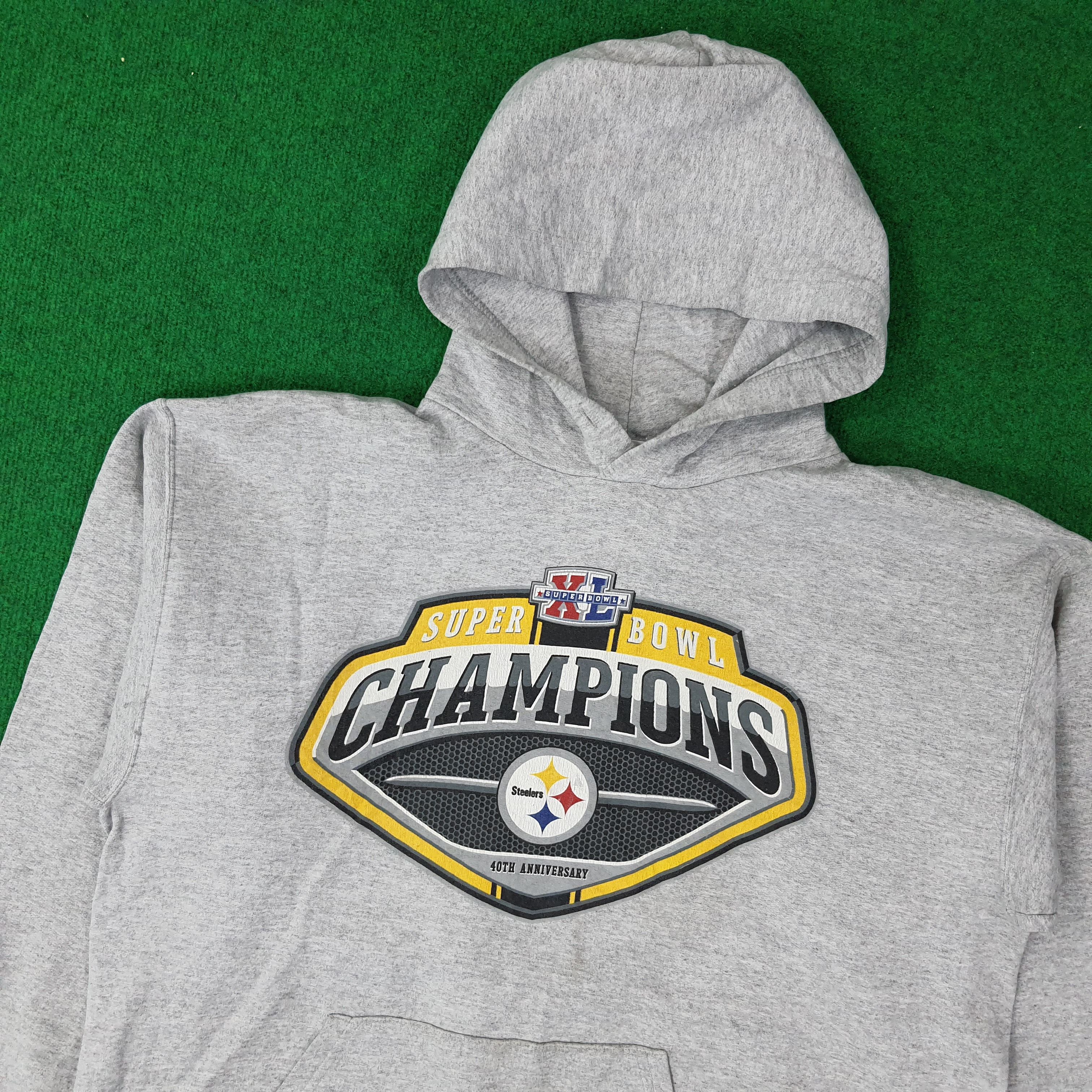 Reebok Vintage Reebok Steelers Super Bowl Champion Hoodie C262N25 Size US L / EU 52-54 / 3 - 2 Thumbnail