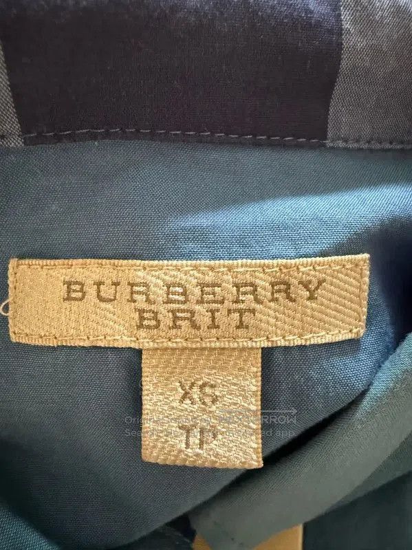 Burberry Burberry Blue Cotton Check Long Sleeve Shirt. Size XS / US 0-2 / IT 36-38 - 6 Thumbnail