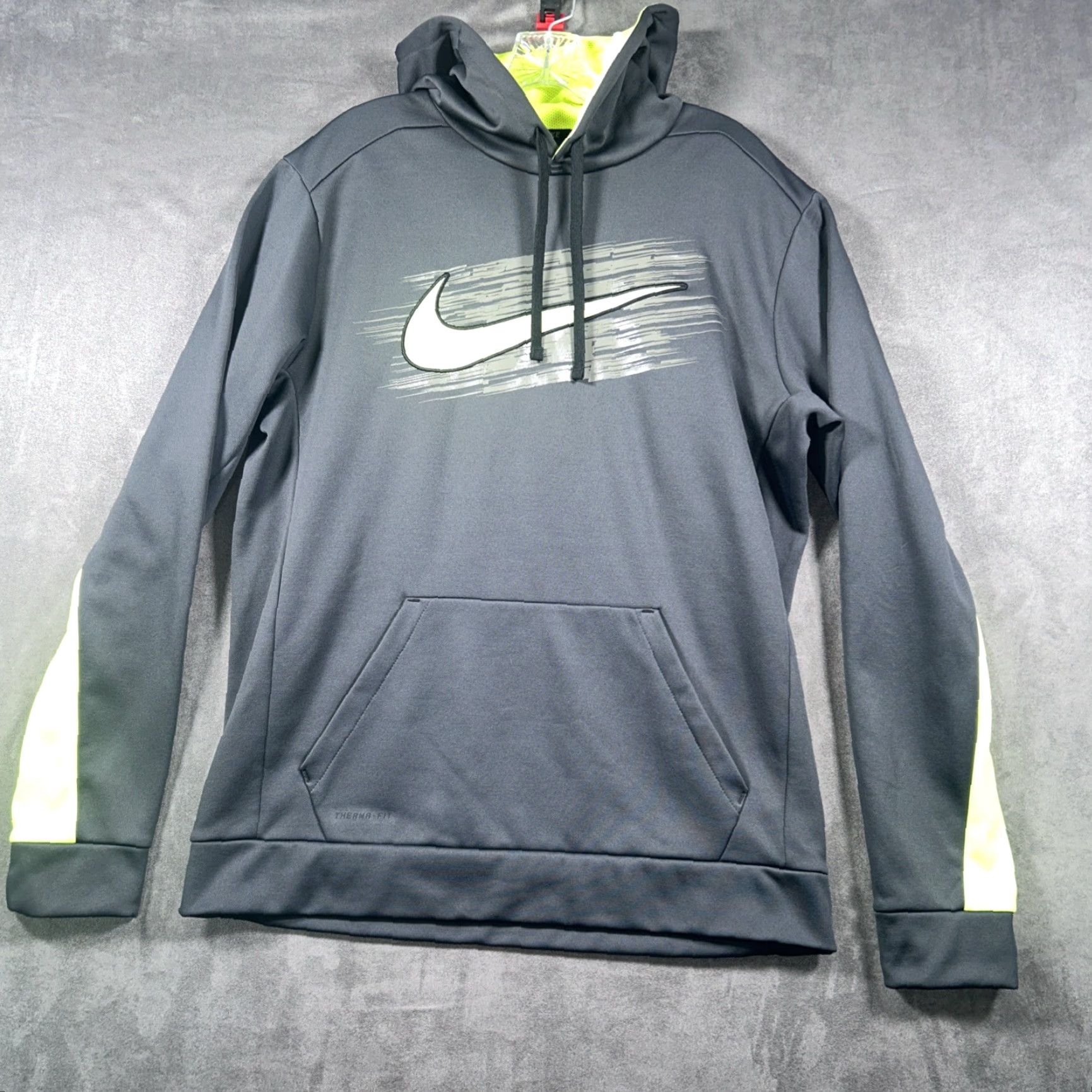 Nike Nike Hoodie Men L Dark Gray Pockets Therma-Fit Sweatshirt Center Swoosh Shirt Size US L / EU 52-54 / 3 - 2 Thumbnail