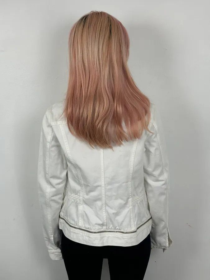 Jean Paul Gaultier 2000s Jean Paul Gaultier White Belted Denim Jacket Size M / US 6-8 / IT 42-44 - 3 Thumbnail