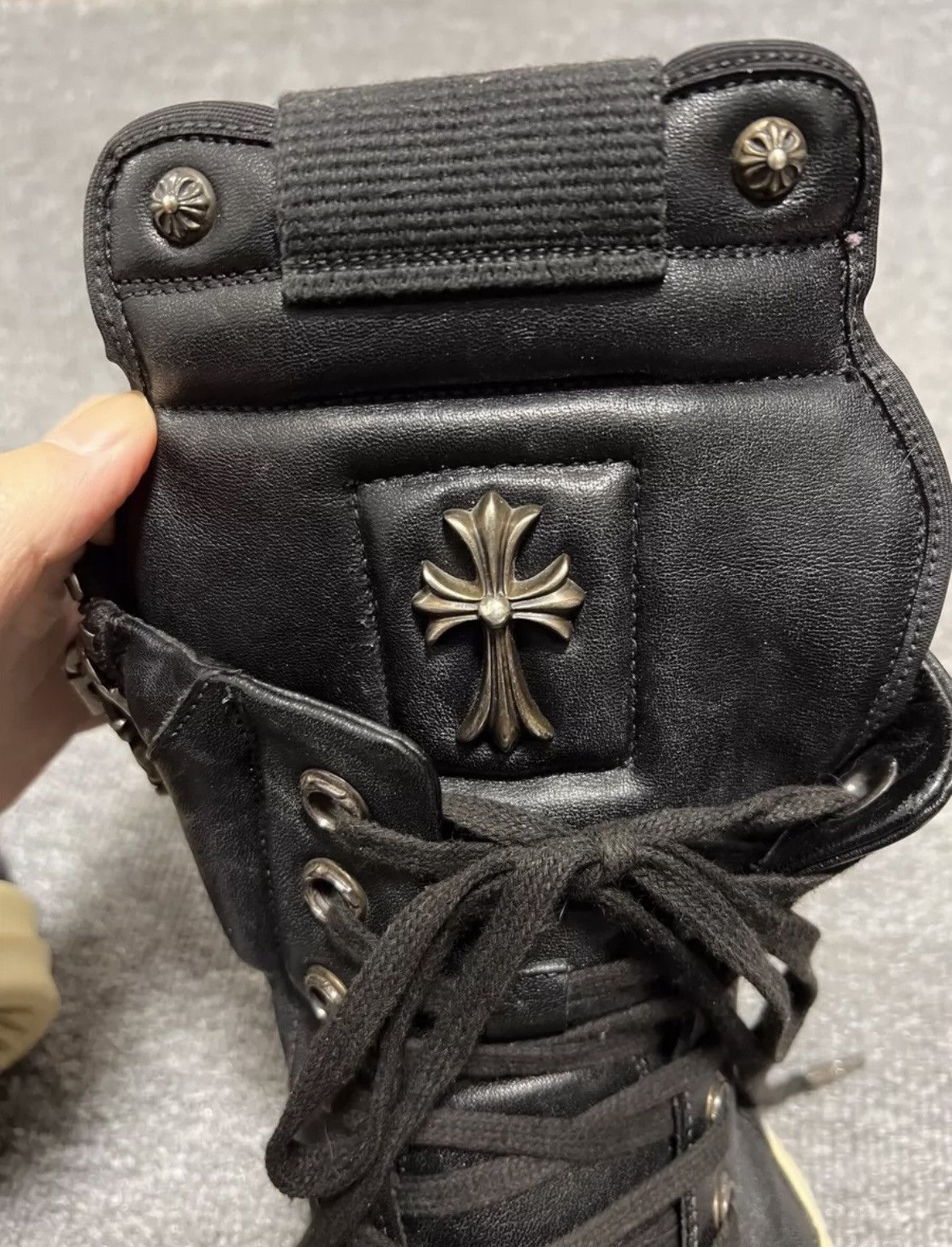 Rickowens chrome hearts boots