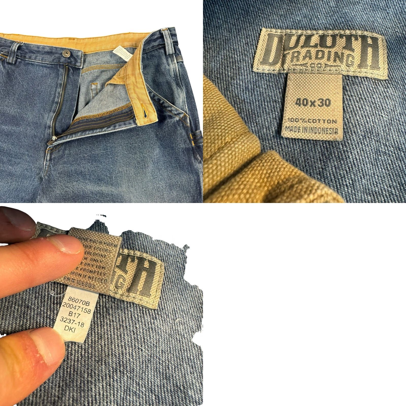 Duluth Trading Company Duluth Jeans Mens 38x29 Carpenter Mid-rise Wide-leg Utility Workwear Medium Wash Size US 38 / EU 54 - 8 Thumbnail