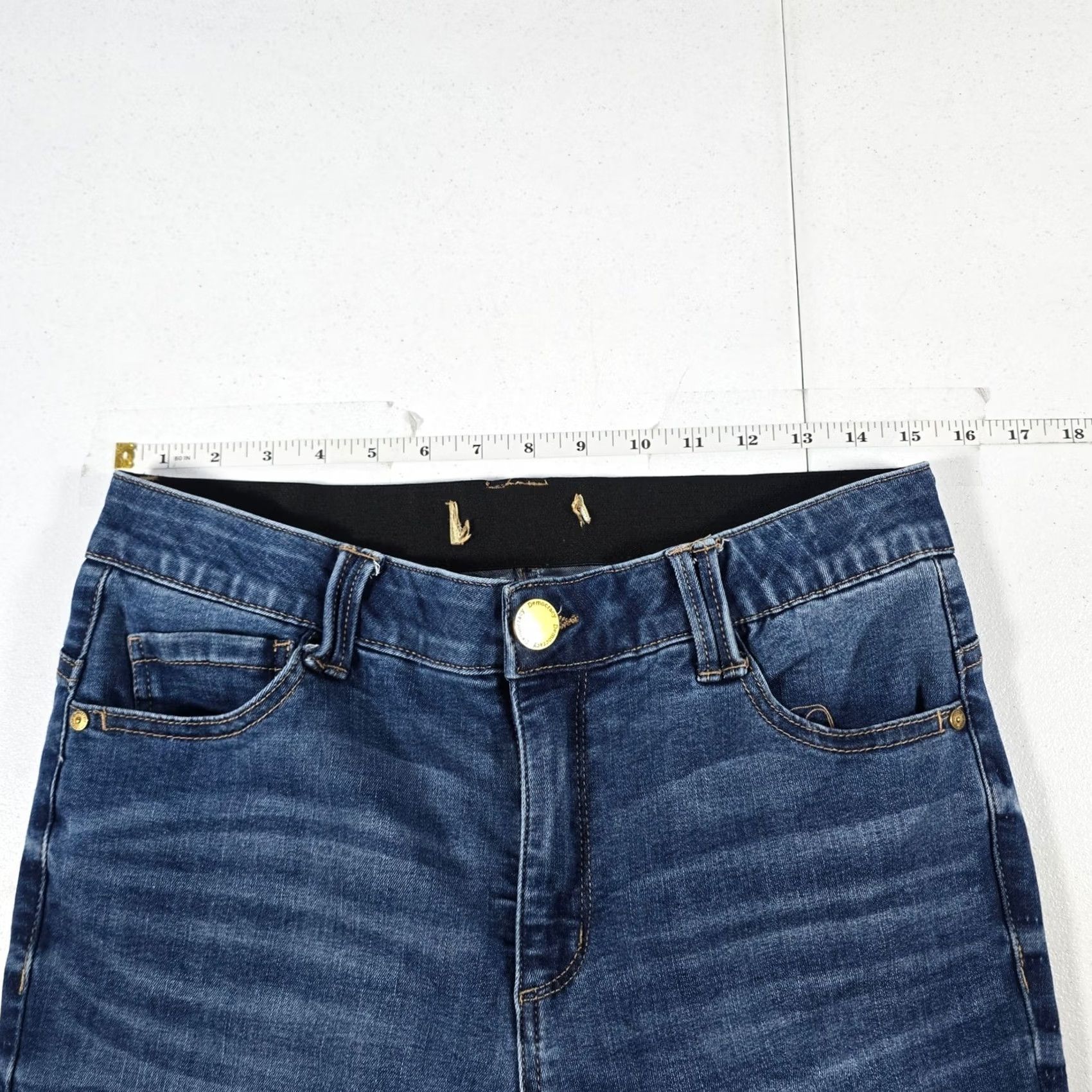Vintage Democracy Ab Solution flare Leg Jeans Raw Hem Size 10 Size 32" / US 10 / IT 46 - 3 Thumbnail