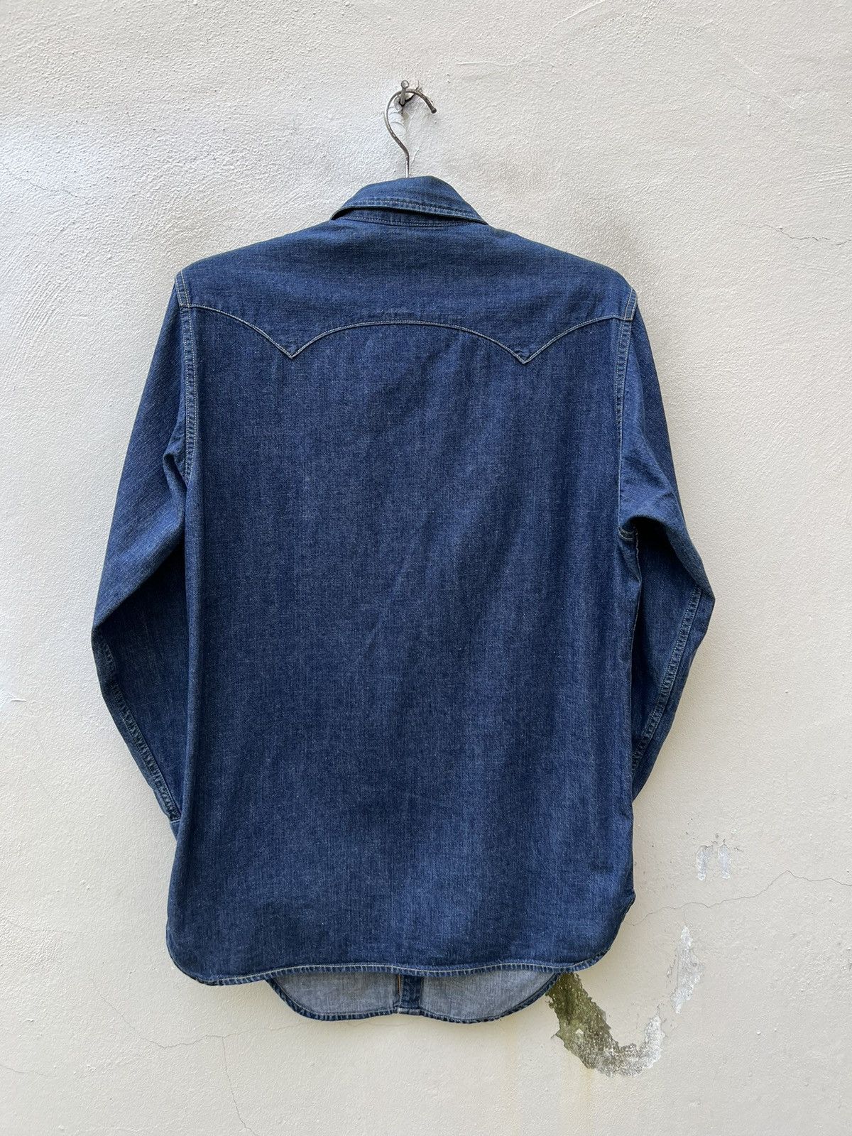 Levi's Vintage Clothing × Vintage Vintage 2000 LVC Levi’s Short Horn Denim Western Shirt Size US M / EU 48-50 / 2 - 15 Thumbnail