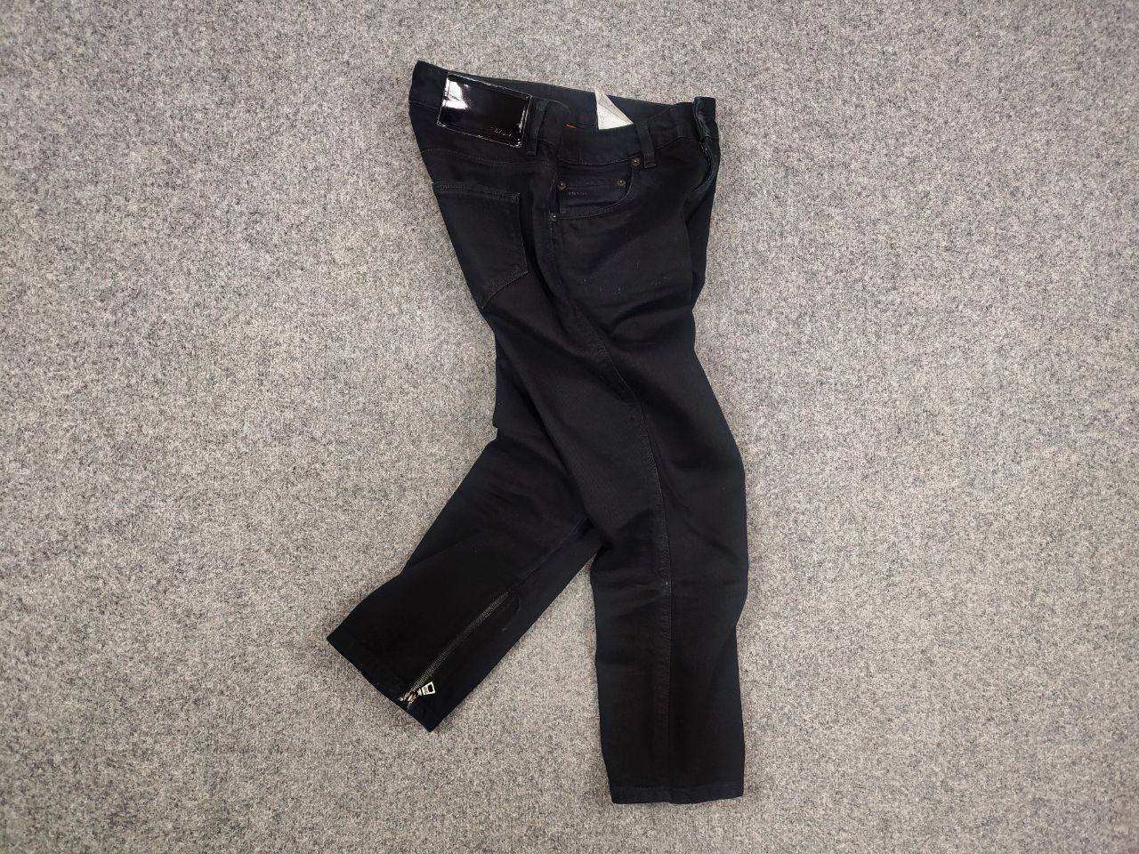 Prada Vintage Prada Crop Dark Blue Denim Womens Jeans Zipper Y2K Size 27" / US 4 / IT 40 - 9 Thumbnail