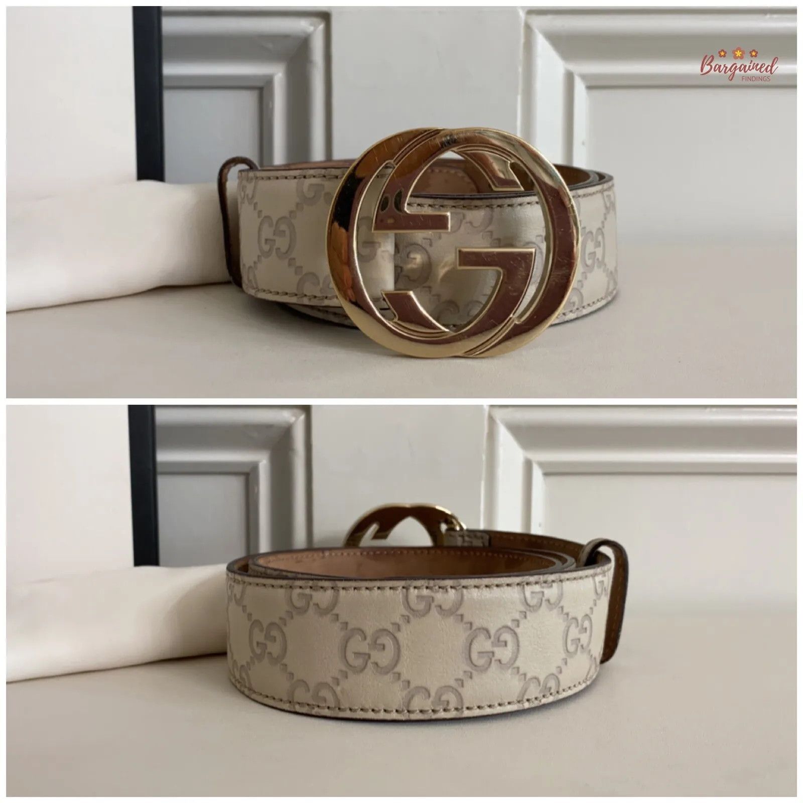 Gucci Gucci Guccissima Leather Gold Interlocking G Buckle Belt Size 30 - 2 Thumbnail