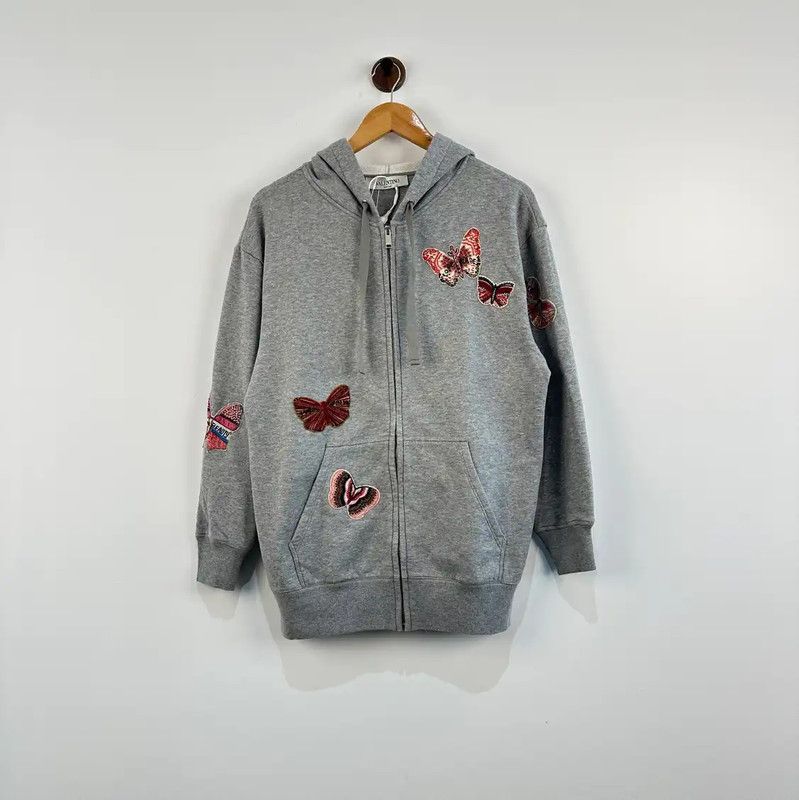 Valentino Gray Embroidered Women's Hoodie 0089