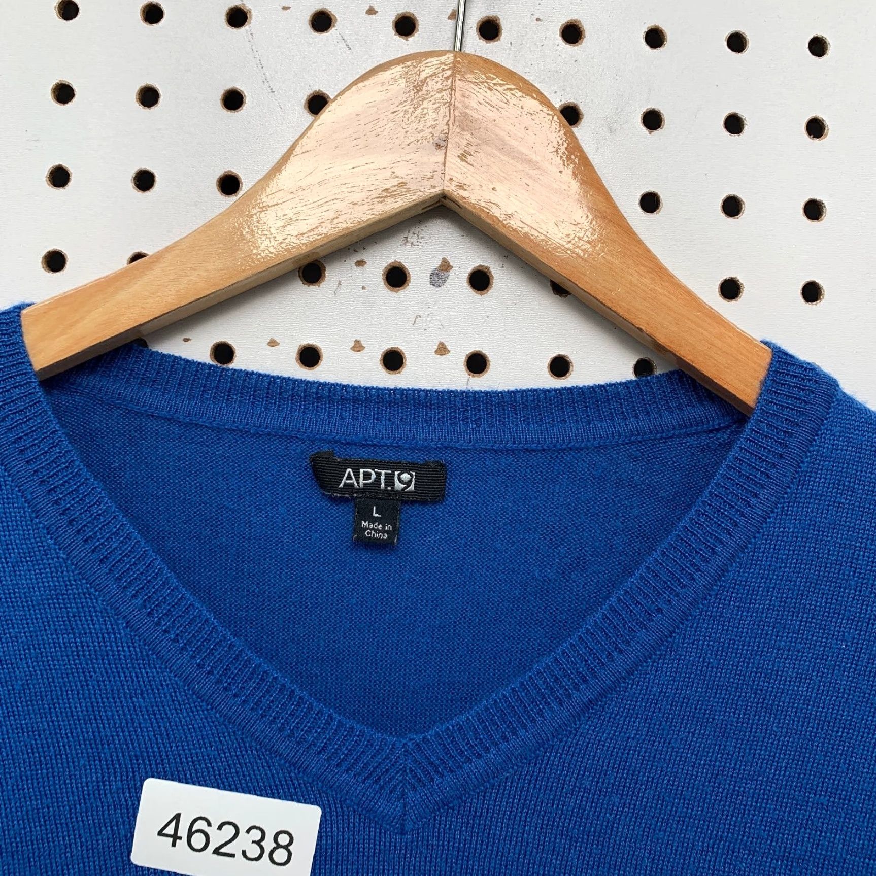 Apt. 9 APT. 9 Merino Wool Sweater Mens L Blue V-Neck Lightweight Business Work Shirt Size US L / EU 52-54 / 3 - 5 Thumbnail