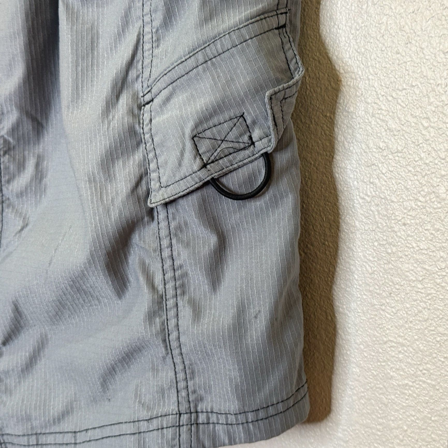 Vintage REI Riding Outdoor Ripstop Shorts Mens Medium Gray Elastic Belted Waist Padded Lined Pockets Cargo Outdoor 90s? Size US 31 - 5 Thumbnail