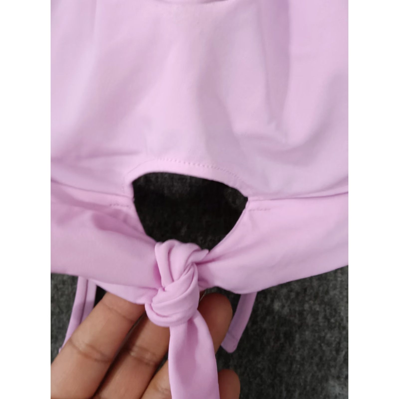 Vintage Shade & Shore Purple Front Keyhole Bikini Top 34DD Padded Nylon Polyester Spaghetti Strap Lined Women Beach 90s Theme Mens Womens Size XXS / US 00 / IT 34 - 3 Thumbnail