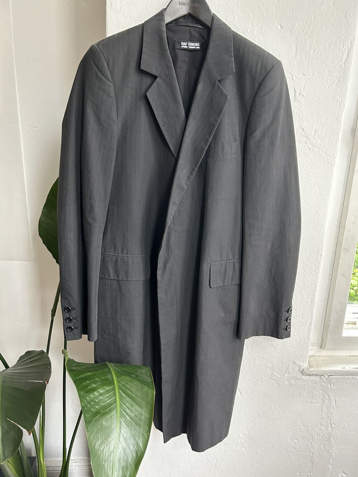 image of Raf Simons 2003 Lab Coat in Black, Men's (Size Small)