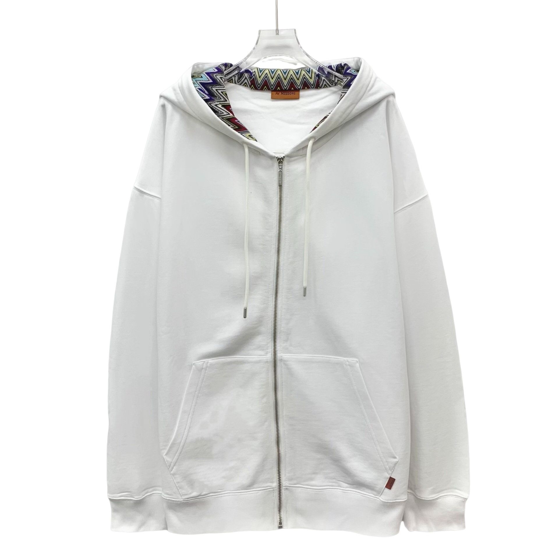 Missoni Missoni Zigzag Trim Cotton Zip Hoodie Size M Size US M / EU 48-50 / 2 - 1 Thumbnail