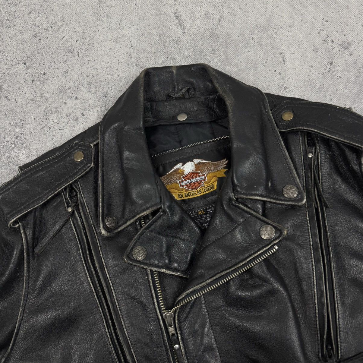 Harley Davidson × Vintage Harley Davidson Vintage Motorcycle Biker Leather Jacket Size US XL / EU 56 / 4 - 11 Thumbnail