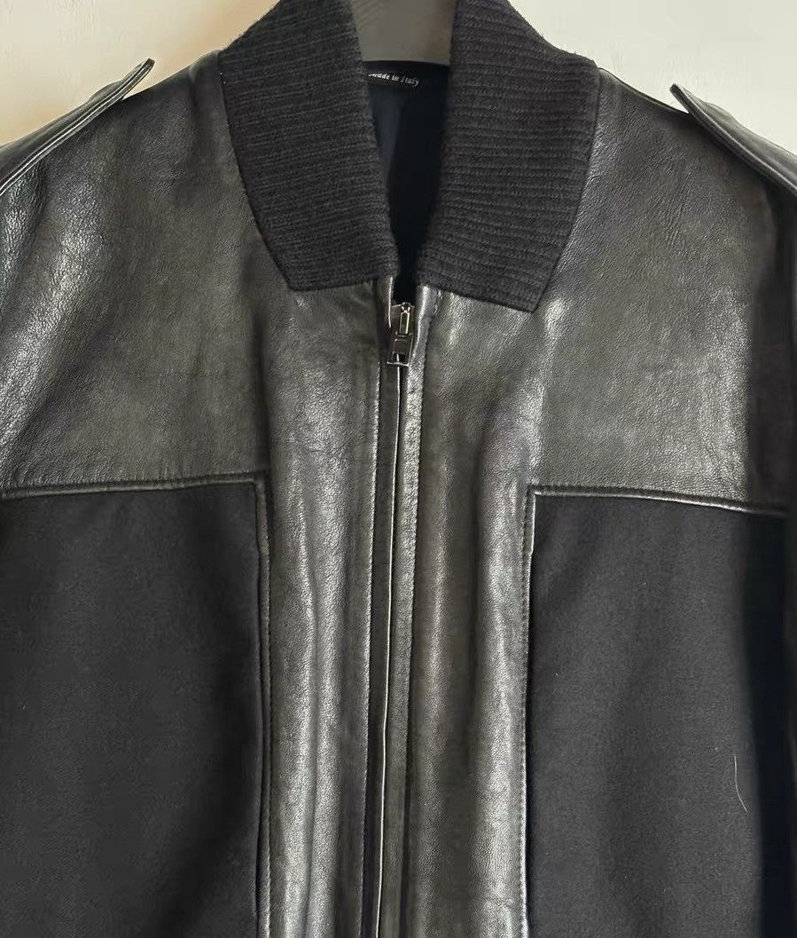 Maison Margiela Maison Martin Margiela Vintage Wool Leather Jacket Size US M / EU 48-50 / 2 - 2 Thumbnail