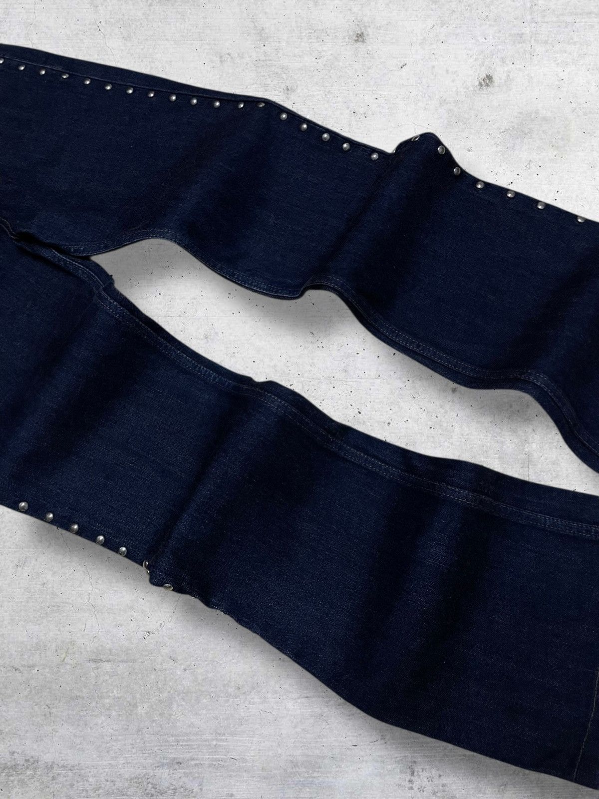 Tornado Mart VINTAGE FIORUCCI 90S DESIGNER OG STUDDED FLARED DENIM STYLE Size US 26 / EU 42 - 6 Thumbnail