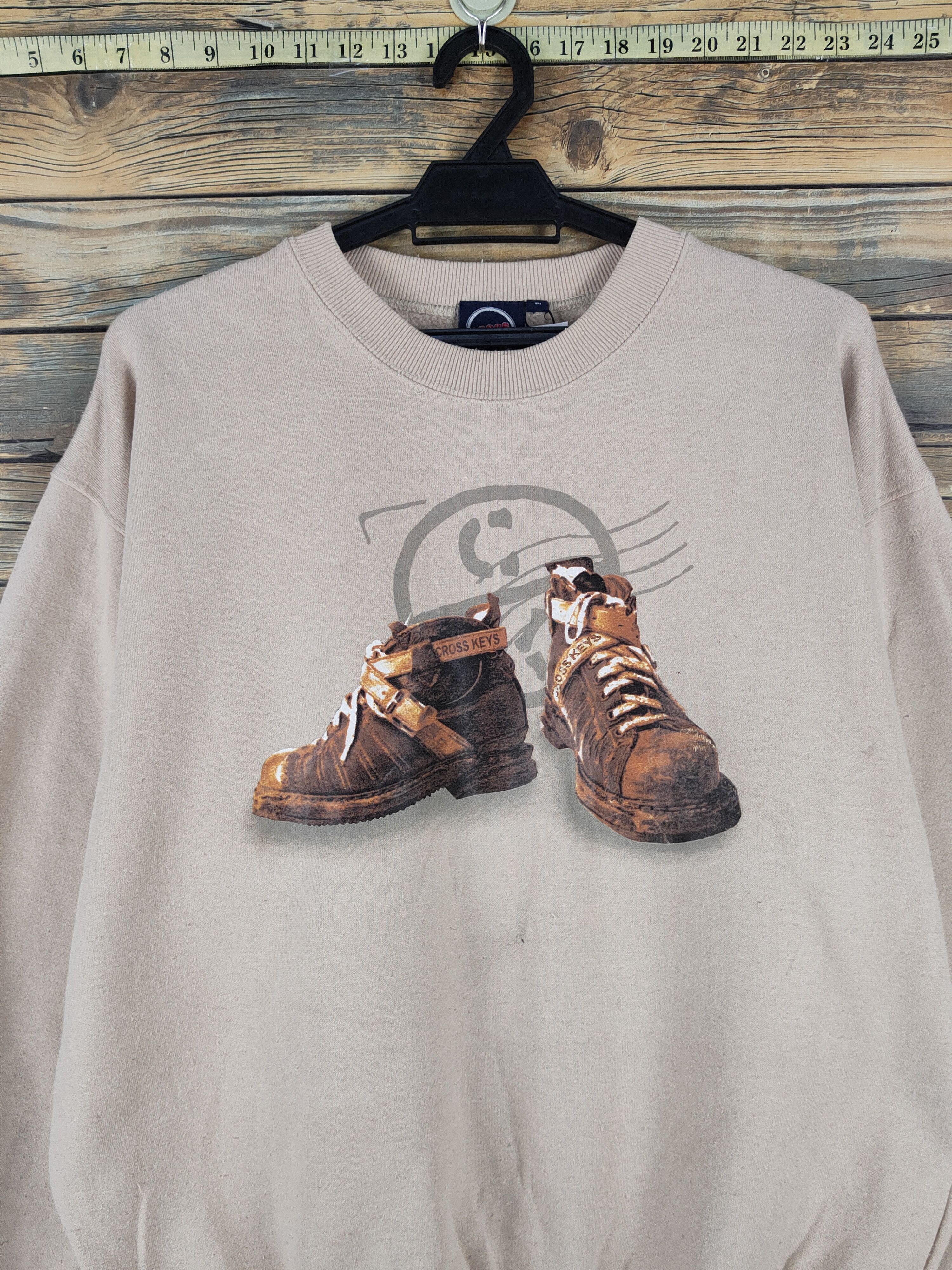 Japanese Brand × Vintage Cross Keys Light Brown Sweatshirts #W1550 Size US M / EU 48-50 / 2 - 2 Thumbnail