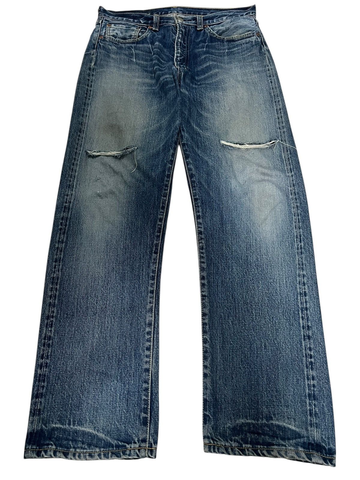 Blue Blue Japan Blue Blue Japan Distress Selvedge Jean Size US 32 / EU 48 - 1 Thumbnail
