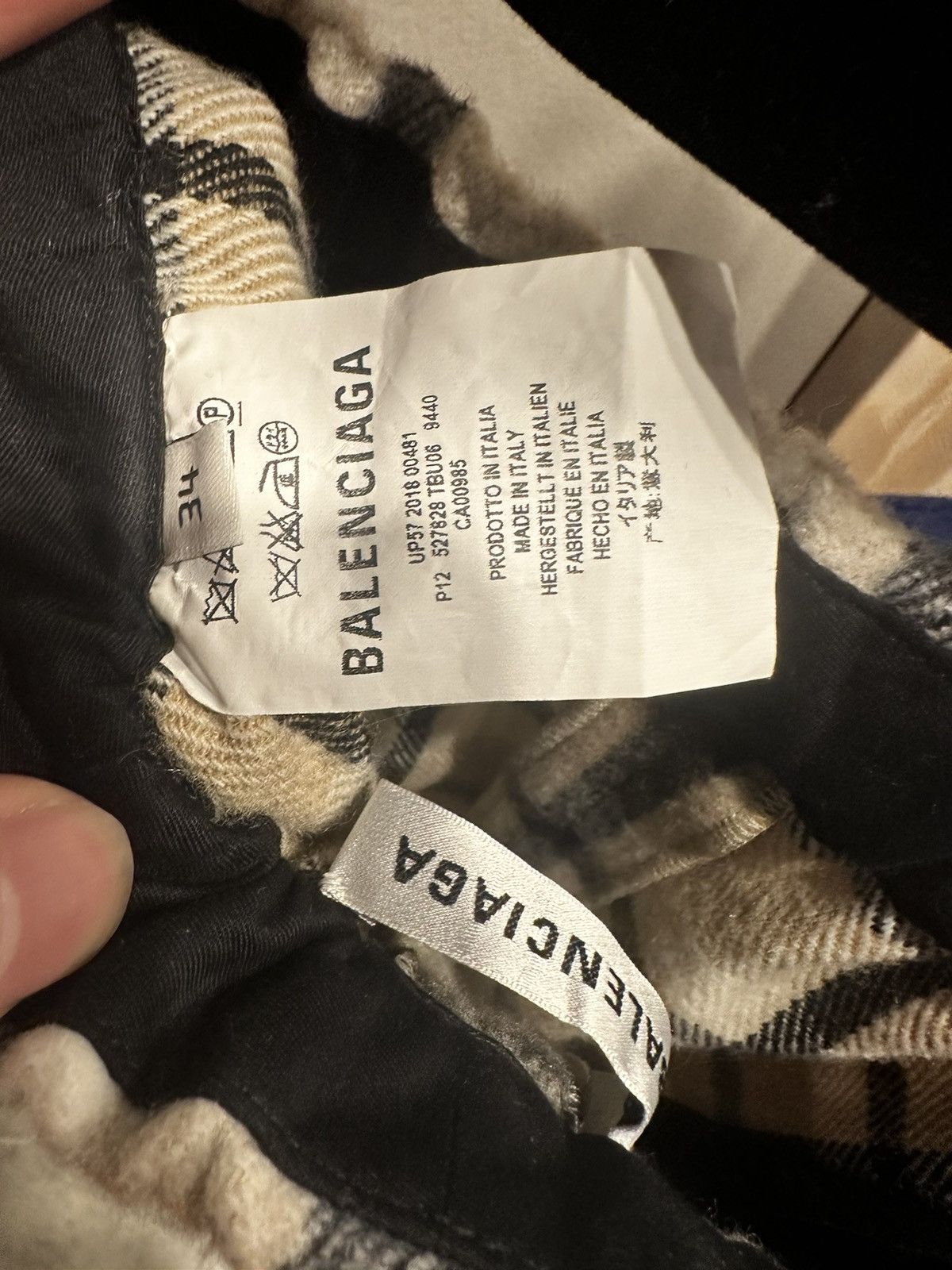 Balenciaga Plaid Sweatpants