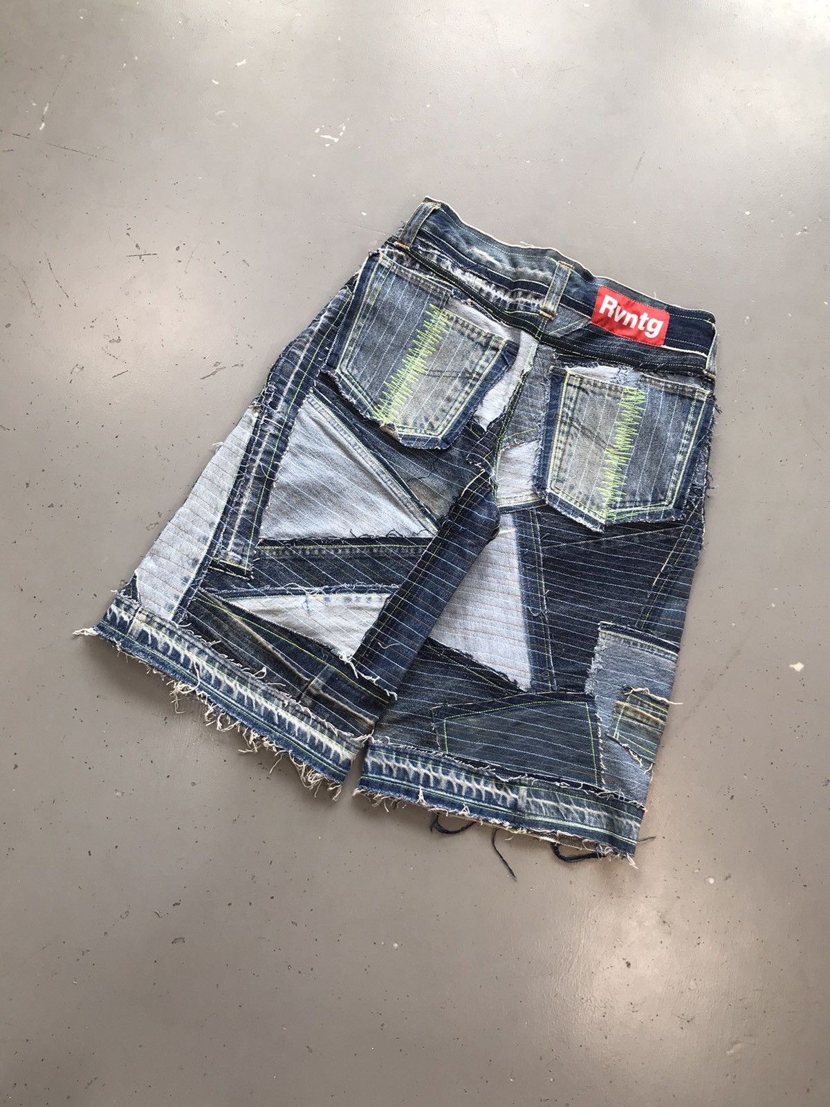 Designer × Vintage Vintage 1of1 upcycle neon scrap jort Size US 32 / EU 48 - 9 Thumbnail