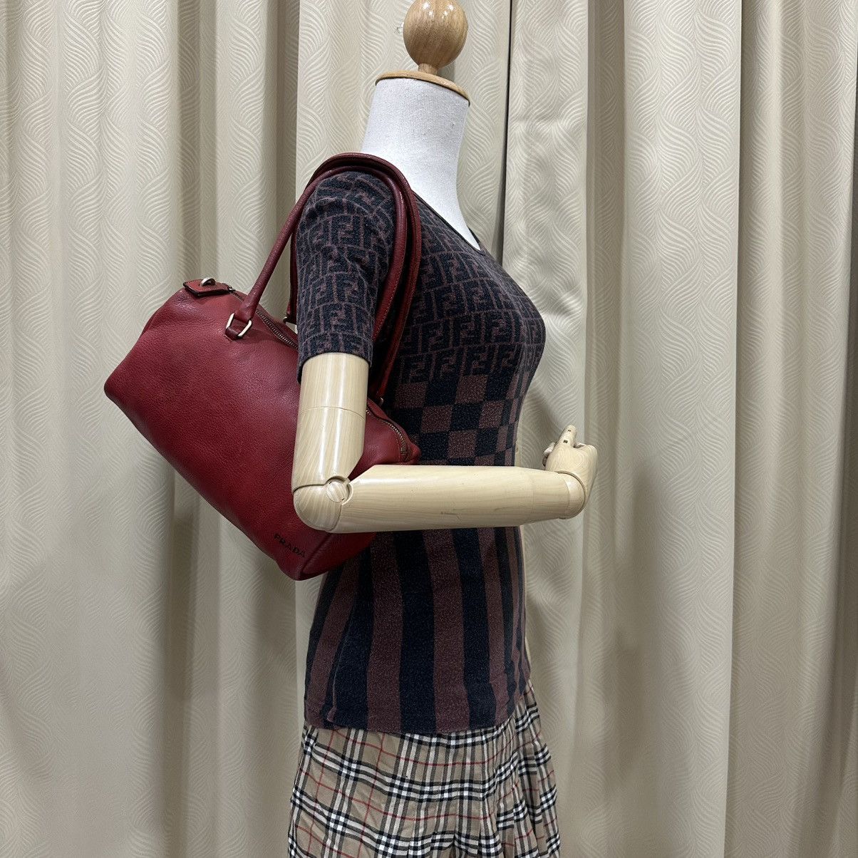 Prada PRADA VITELLO DAINO LEATHER BAULETTO MINI BOSTON BAG Size ONE SIZE - 20 Thumbnail