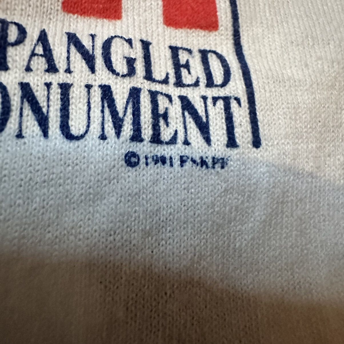 Hanes Vintage 90s Hanes 50/50 Single Stitch American Flag Shirt Size US XL / EU 56 / 4 - 5 Thumbnail