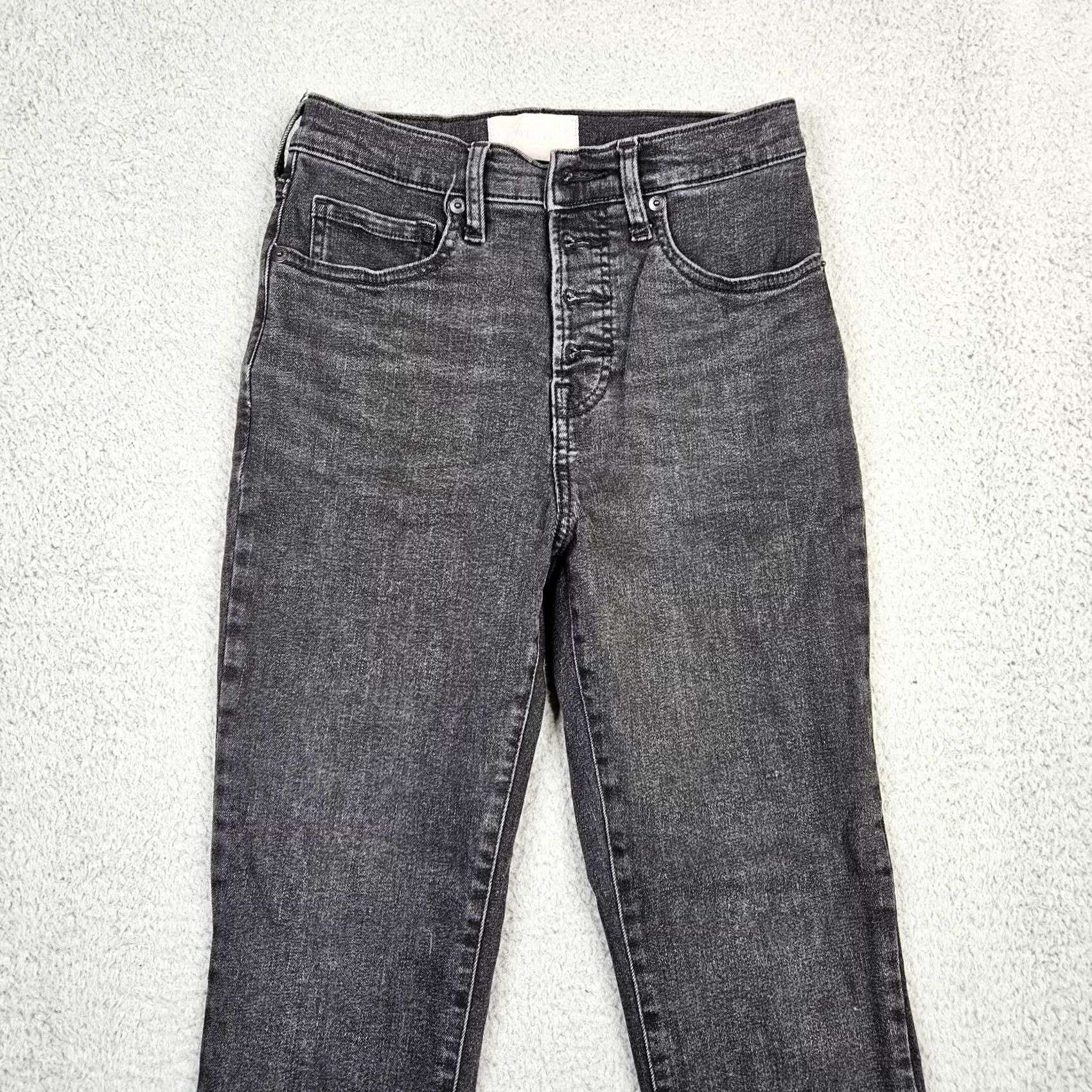 Everlane Everlane Jeans Regular Fit Denim Gray Dark Wash Mid Rise 28 Womens Size 28" / US 6 / IT 42 - 2 Thumbnail