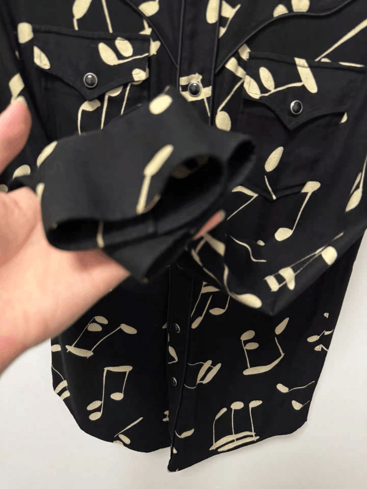 Saint Laurent Paris Saint Laurent Paris by Hedi 16AW Musical Letter Shirt-2508 Size US S / EU 44-46 / 1 - 5 Thumbnail