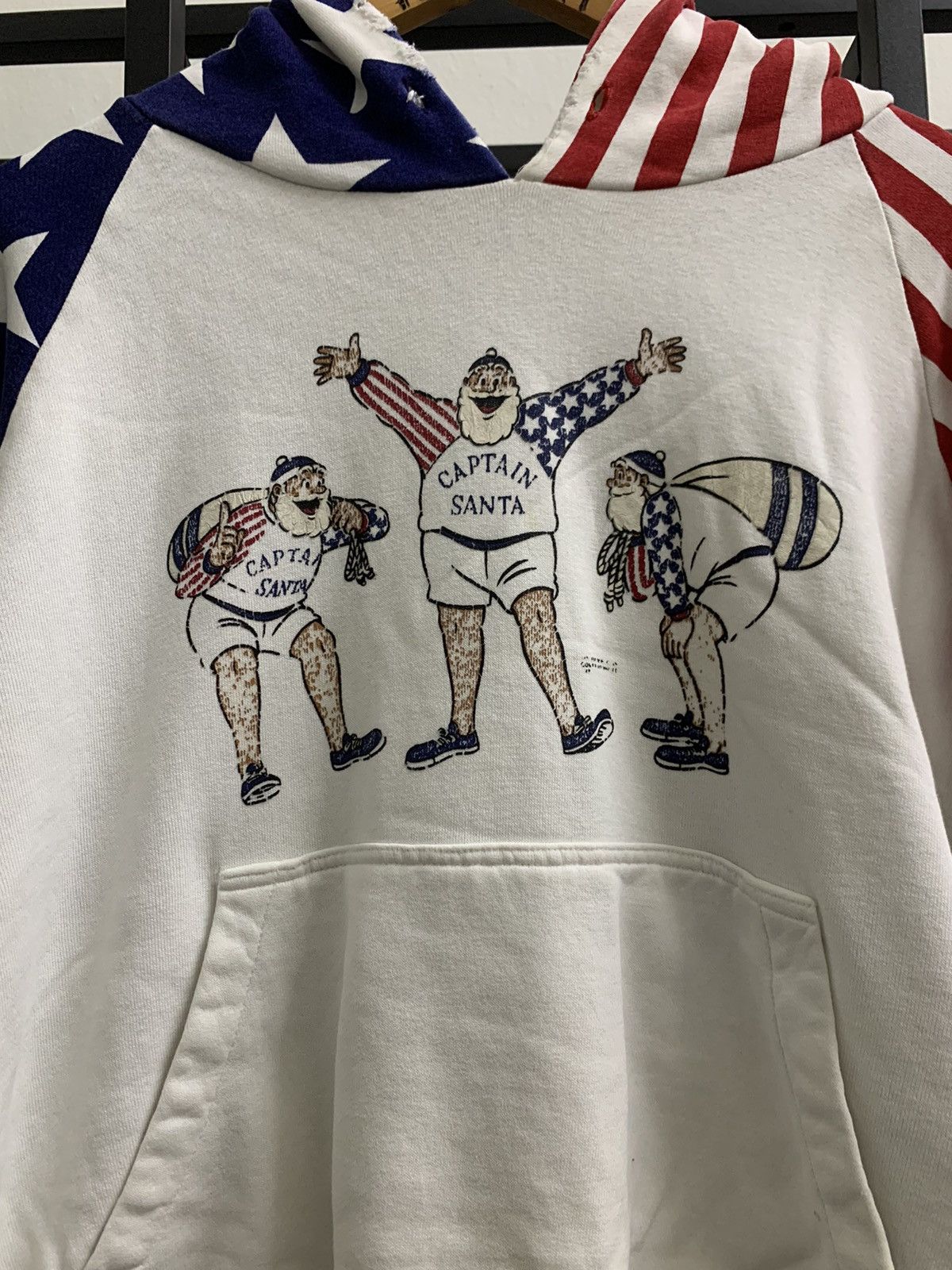 Vintage VINTAGE CAPTAIN SANTA 1985 USA FLAG HOODIE Size US M / EU 48-50 / 2 - 2 Thumbnail