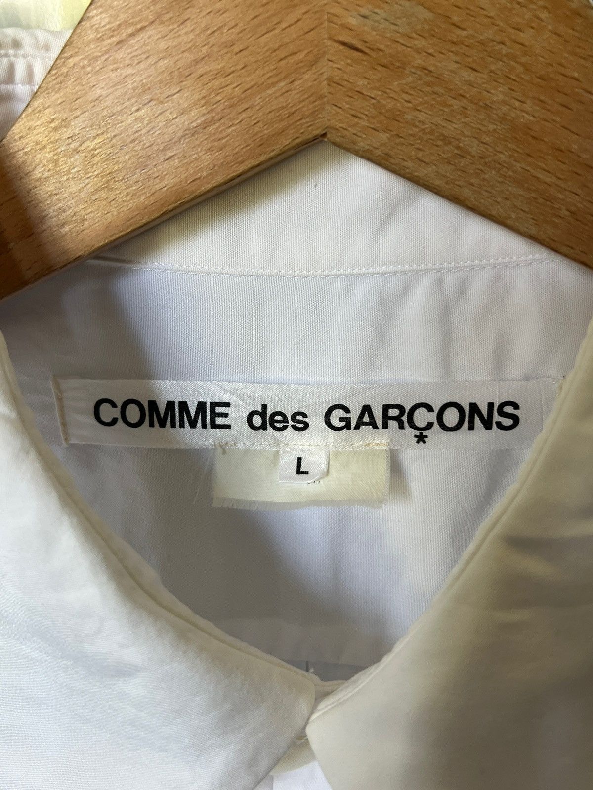 Comme des Garcons 2017 Comme des Garçons Shaped Cut-Off Button Up Shirt Size US L / EU 52-54 / 3 - 8 Thumbnail