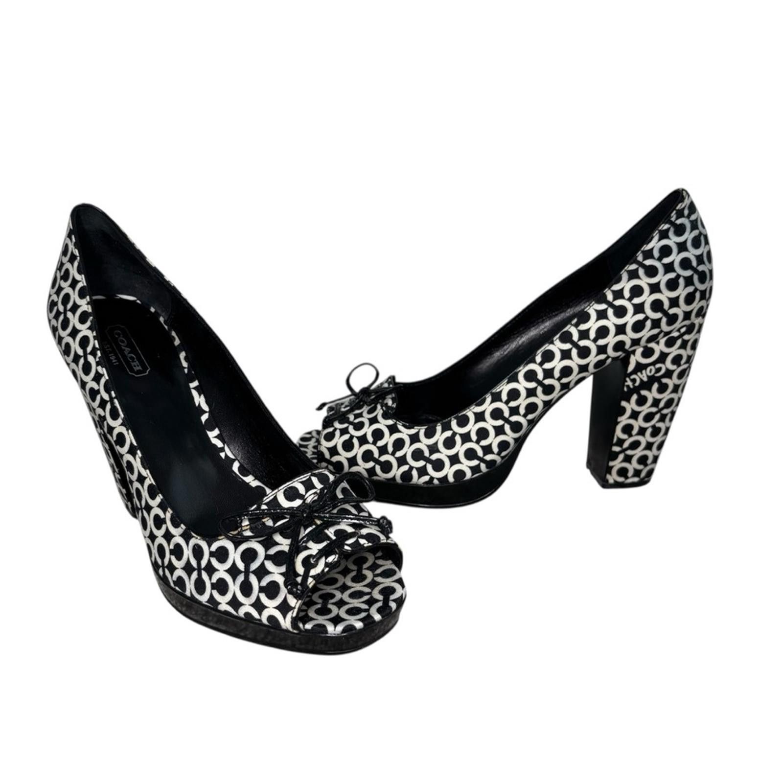Coach Coach Corey Signature Peep Toe Platform Heels - NIB (New) Size US 8.5 / IT 38.5 - 2 Thumbnail