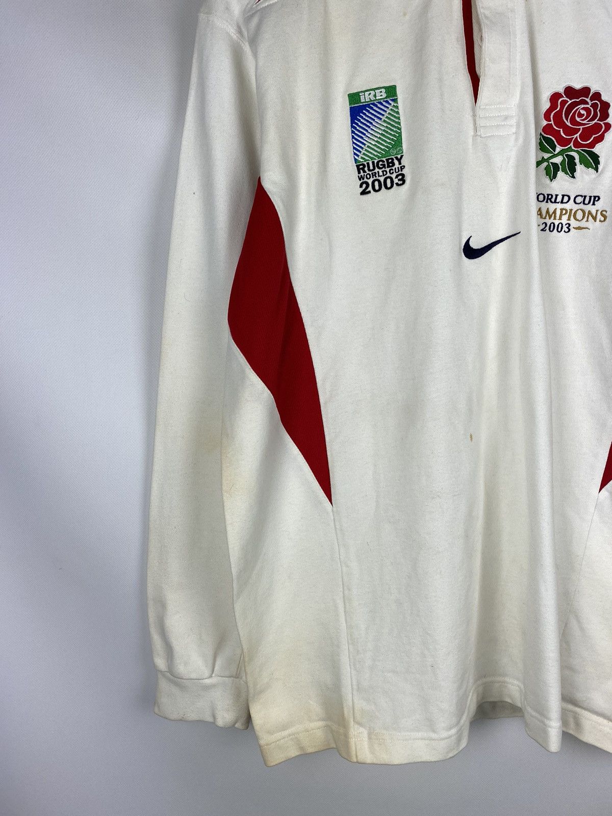 Vintage Nike Rugby World Cup 2003 Champions England Union Shirt Size US XL / EU 56 / 4 - 5 Thumbnail
