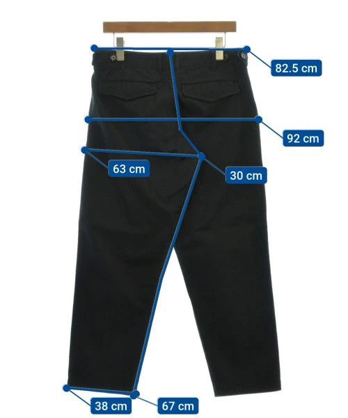 Comme des Garcons SHIRT Casual Pants Plain Cotton Zipper Straight Cut Black Size US 33 - 3 Thumbnail