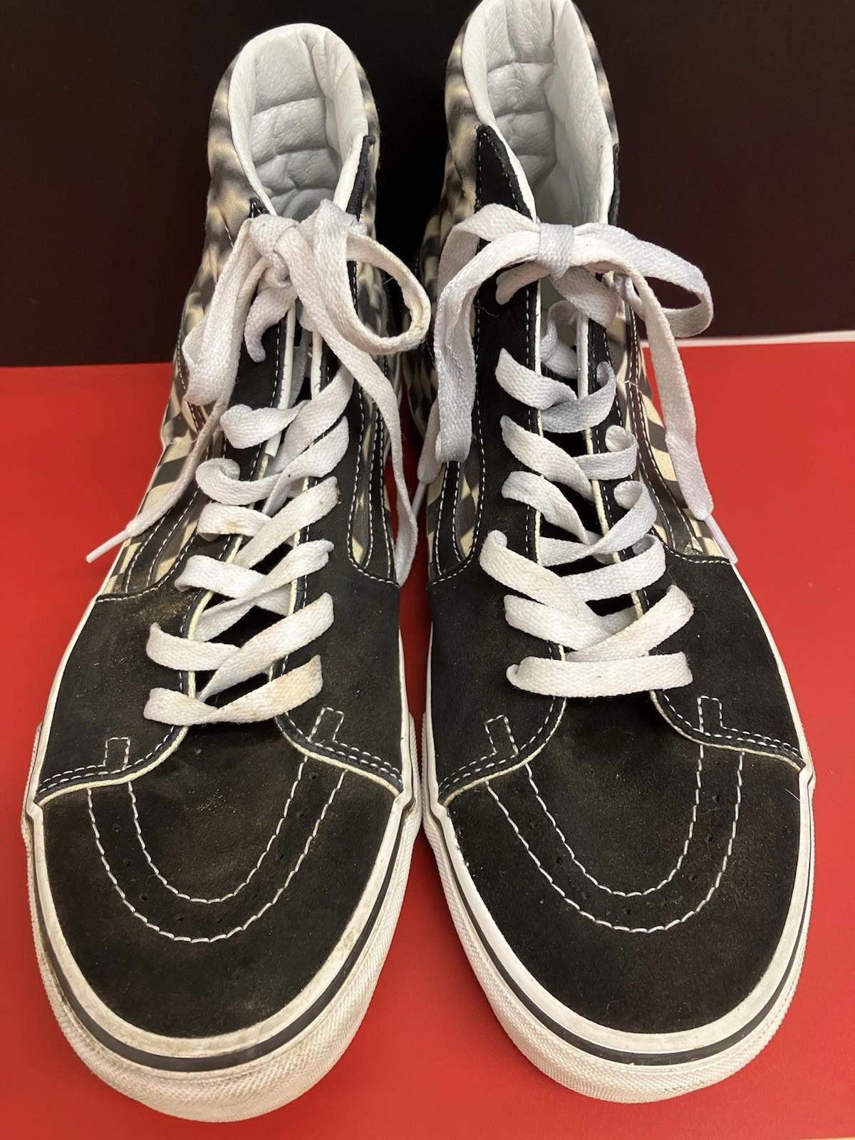 Vans Vans Sk8Hi Black Checker Old Skool Hi Top Skate Shoe Mens 10 Size US 10 / IT 40 - 7 Thumbnail