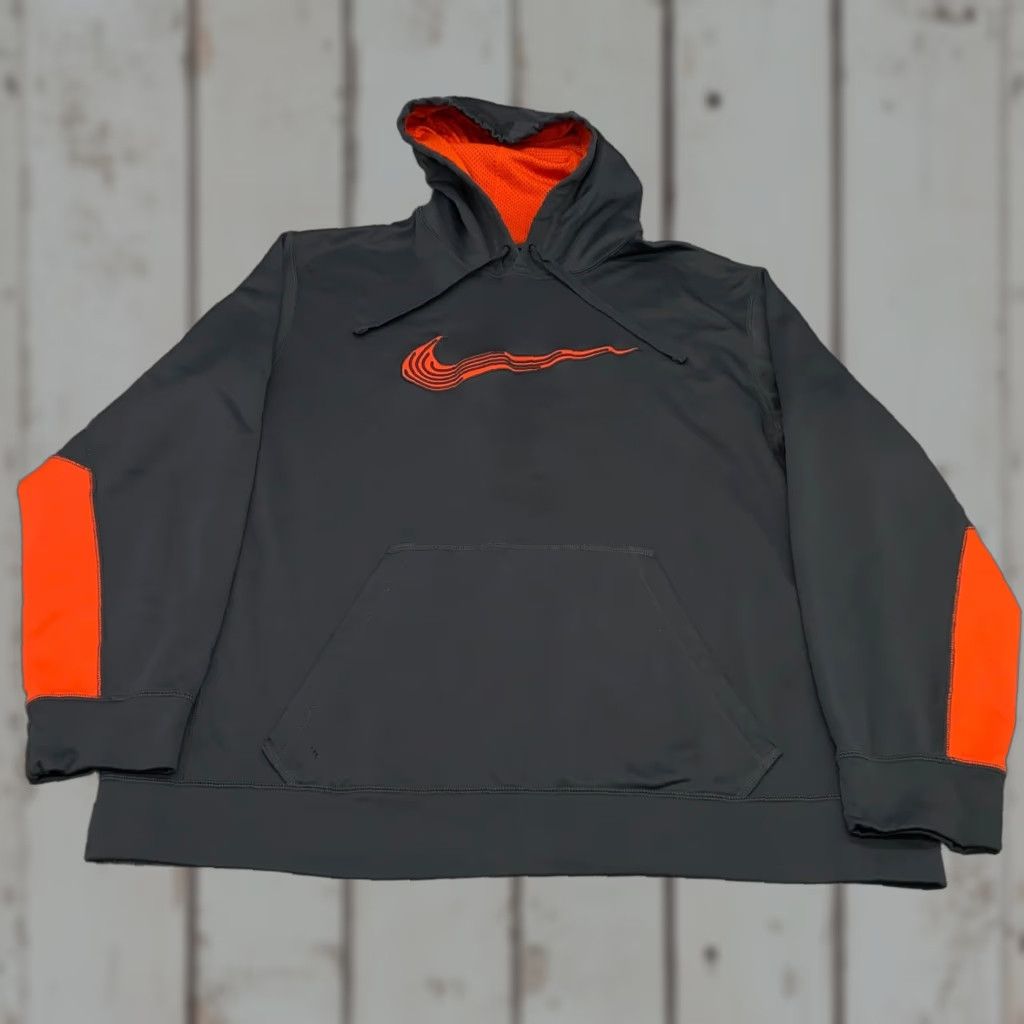 Nike Nike Hoodie Swoosh Dri-fit Therma Men's 2XL Gray Blue Fleece 7210 Size US XXL / EU 58 / 5 - 1 Thumbnail